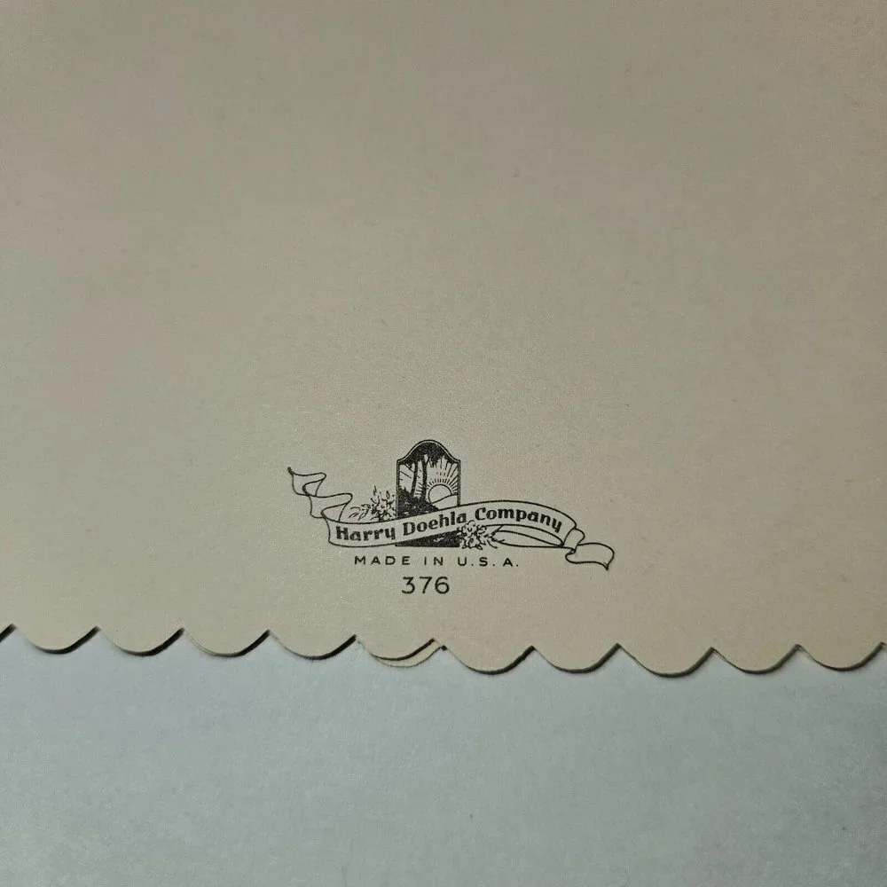 VTG Get Well Soon Greeting Card Boy Bird Water Scalloped Harry Doehla NEVER USED